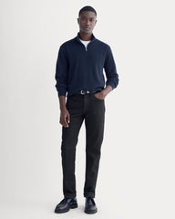 Cashmere Quarter Zip Sweater | Navy
