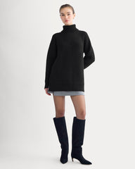 Cocoon Turtleneck in Wool Cashmere | Black