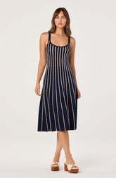 Irecia Striped Knit Midi Dress