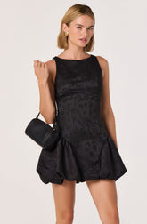 Jacquard Drop Waist Mini Dress