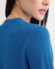 Cashmere Slim Crew Sweater | Classic Blue