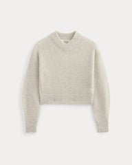 Cropped Cocoon Sweater in Alpaca | Almond