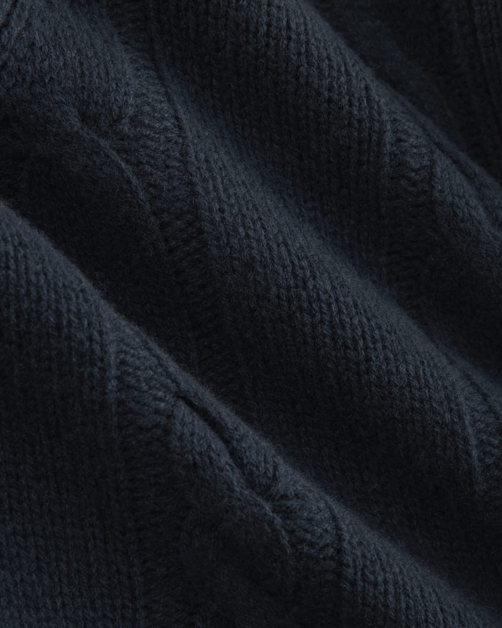Cable Cardigan in Extrafine Luxe Merino | Navy