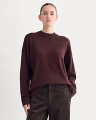 Cashmere Boyfriend Sweater | Wine