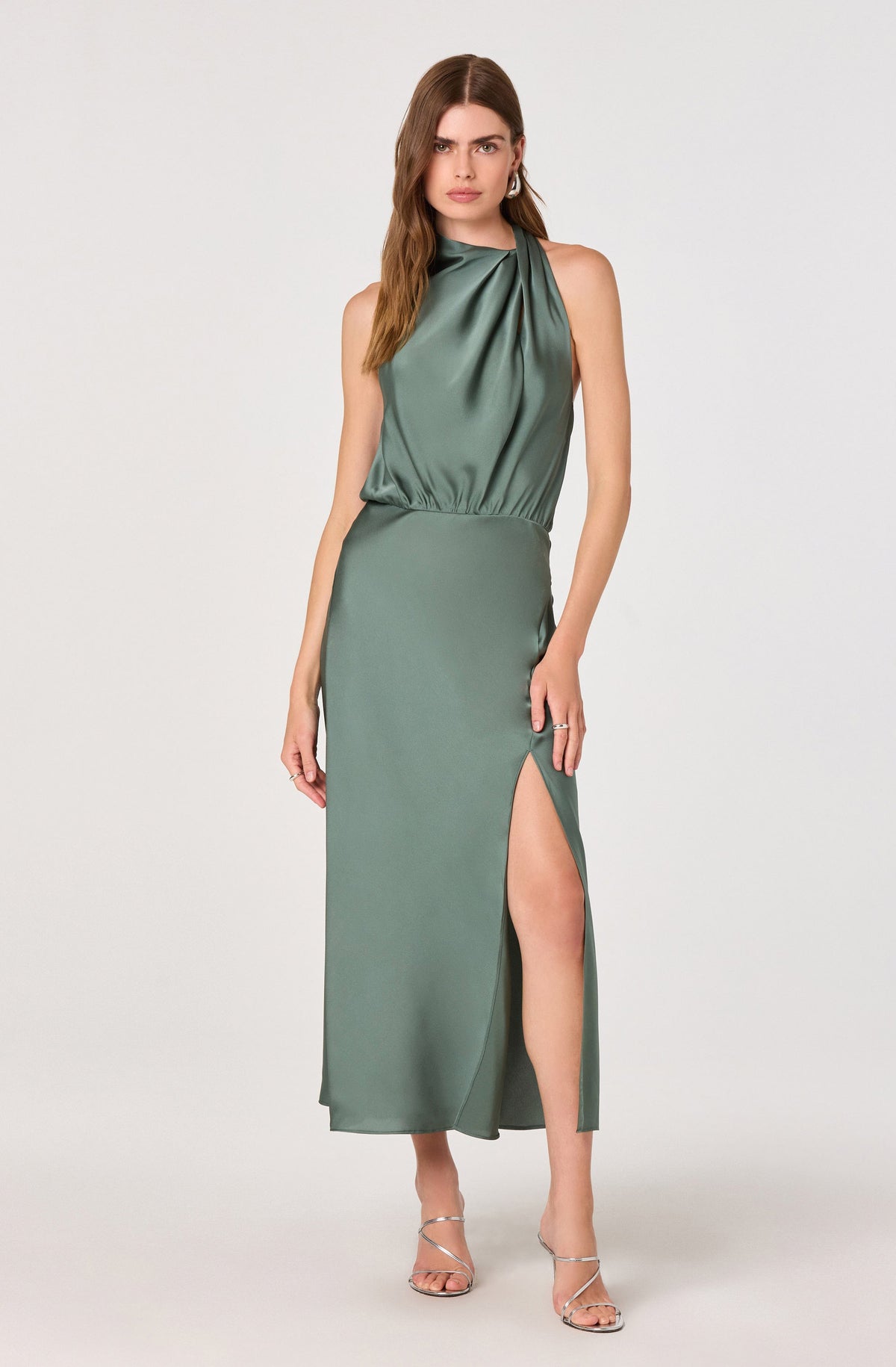 Jelyn Satin Midi Dress