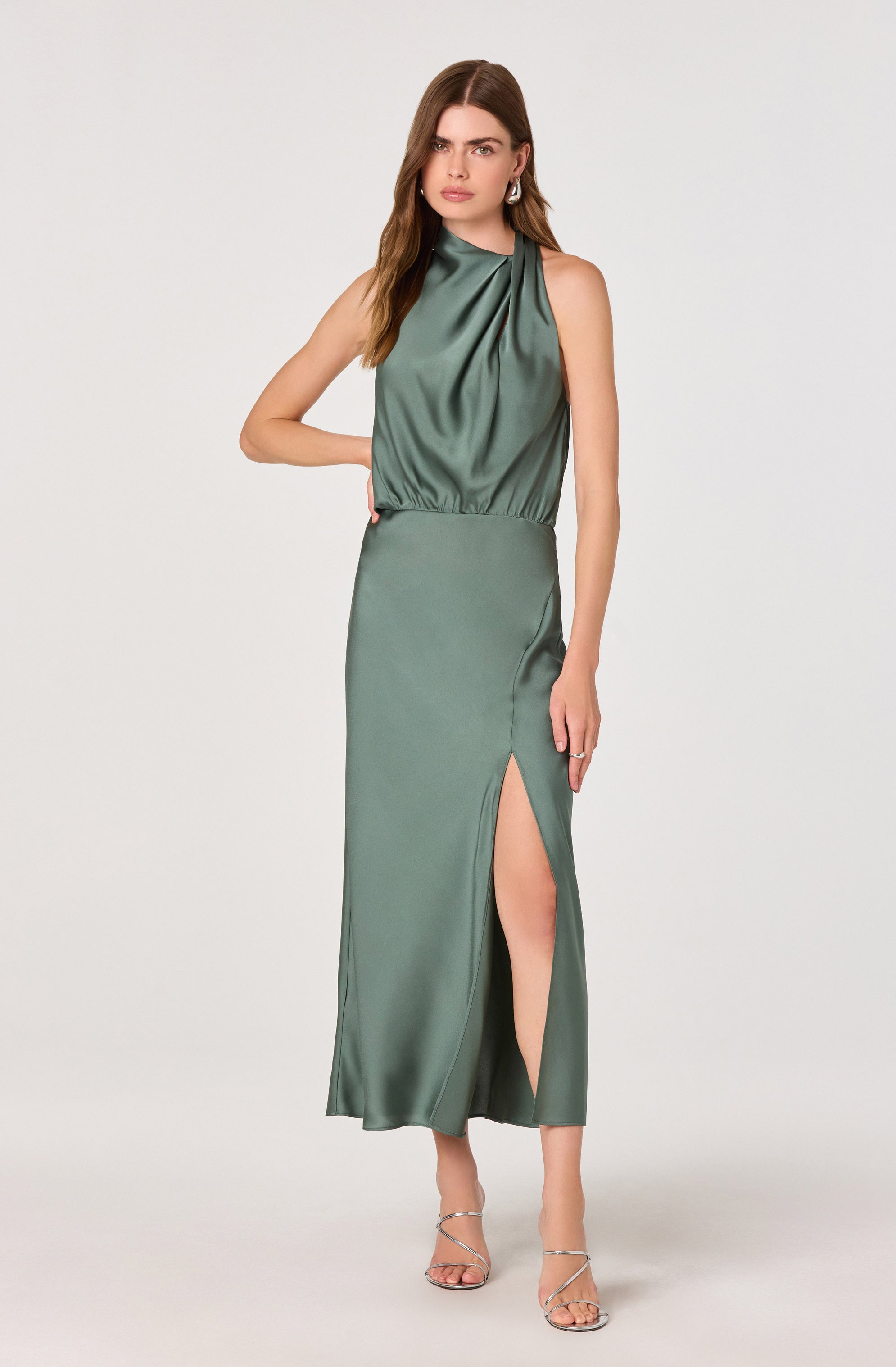 Jelyn Satin Midi Dress