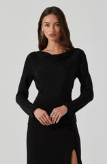 Decima Cowl Neck Maxi Dress