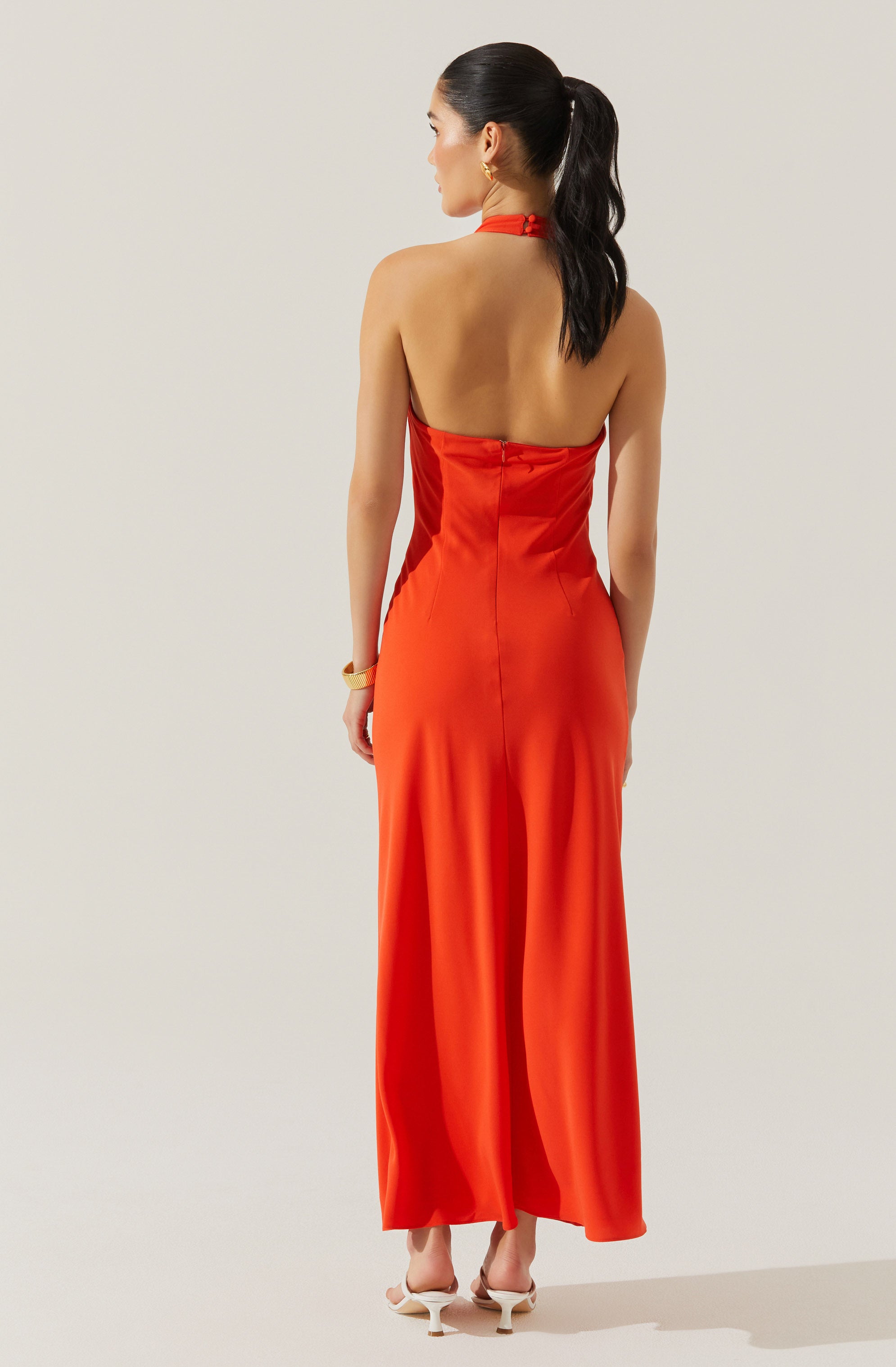 Dalisay Cowl Neck Halter Dress
