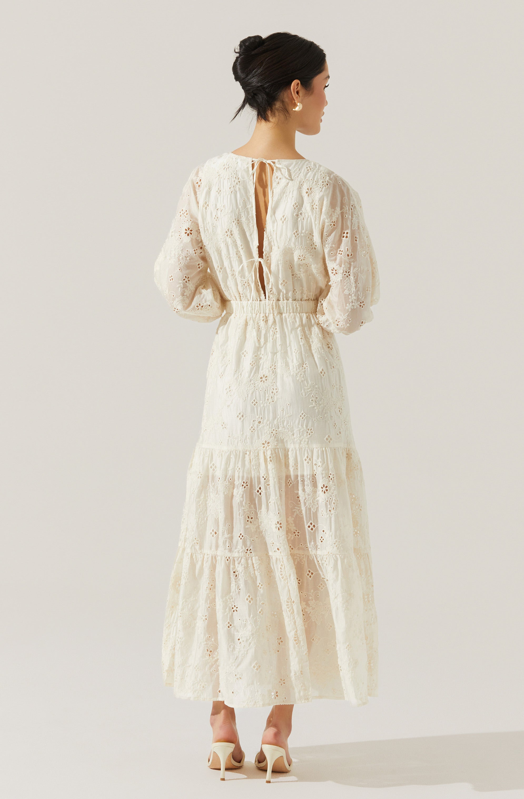 Jesalyn Floral Eyelet Maxi Dress