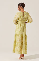 Jesalyn Floral Eyelet Maxi Dress