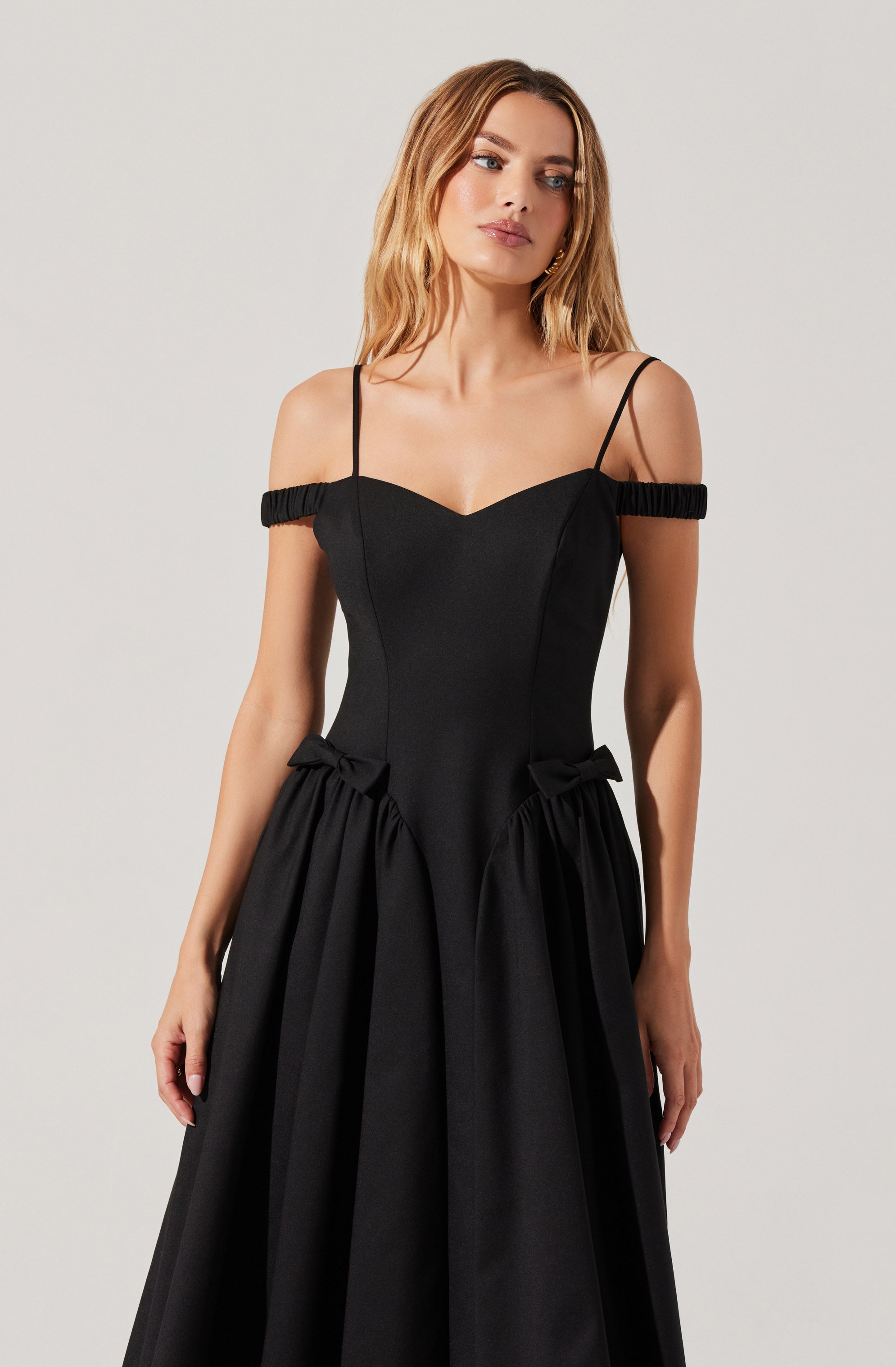 Elvinia Off Shoulder Midi Dress