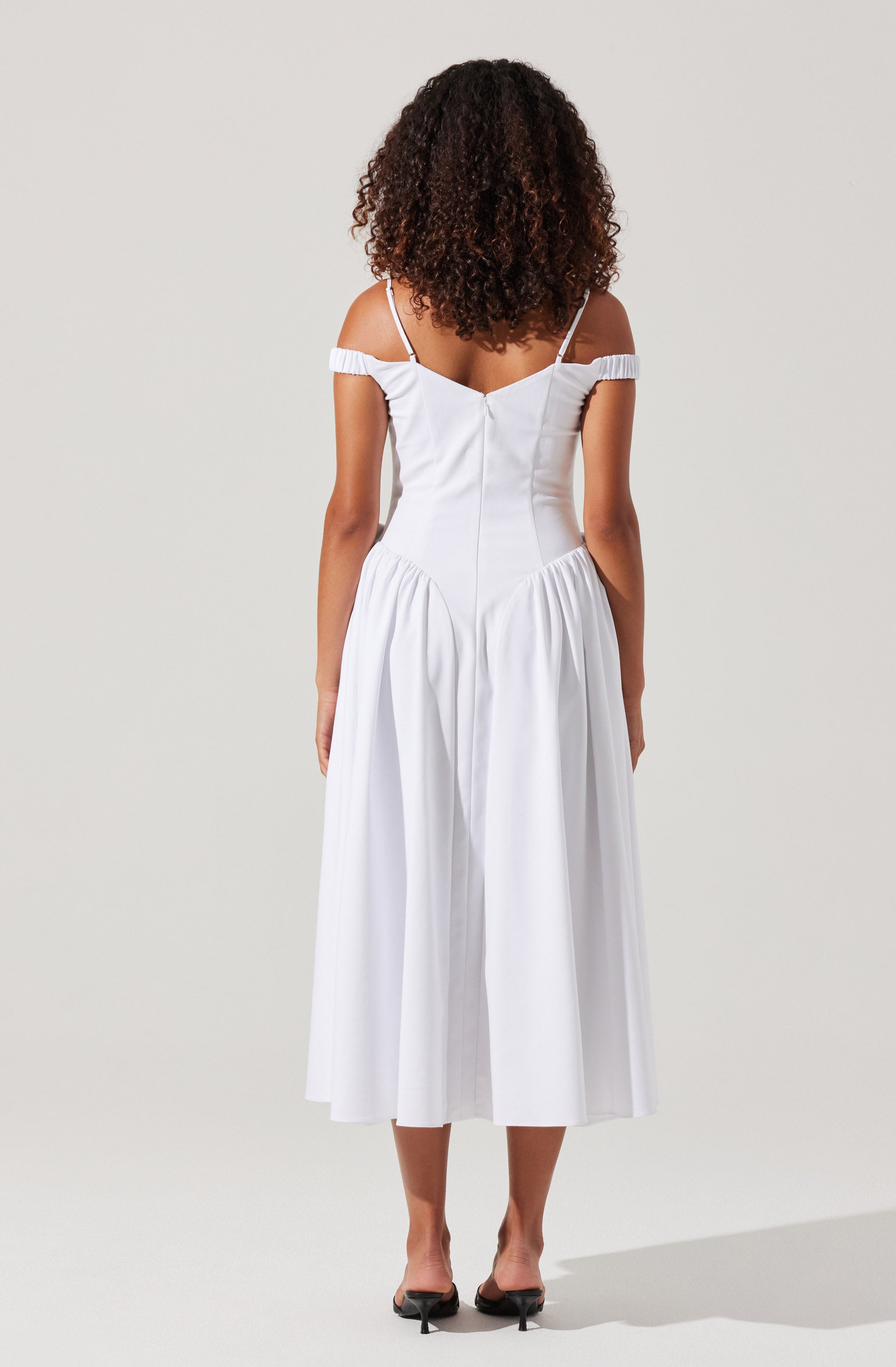 Elvinia Off Shoulder Midi Dress