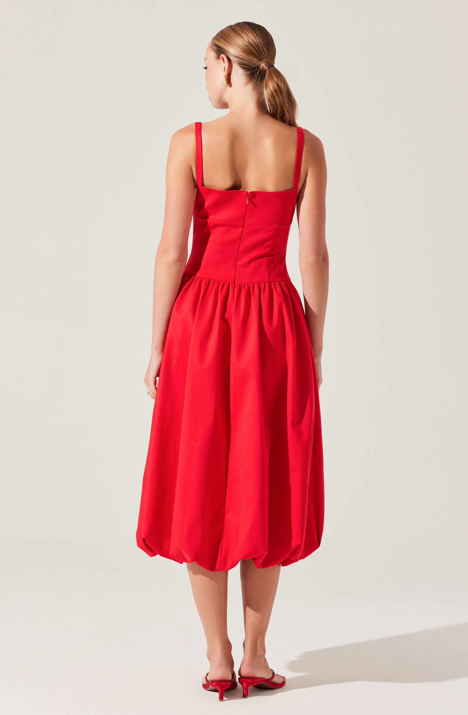 Jevi Sleeveless Bubble Midi Dress
