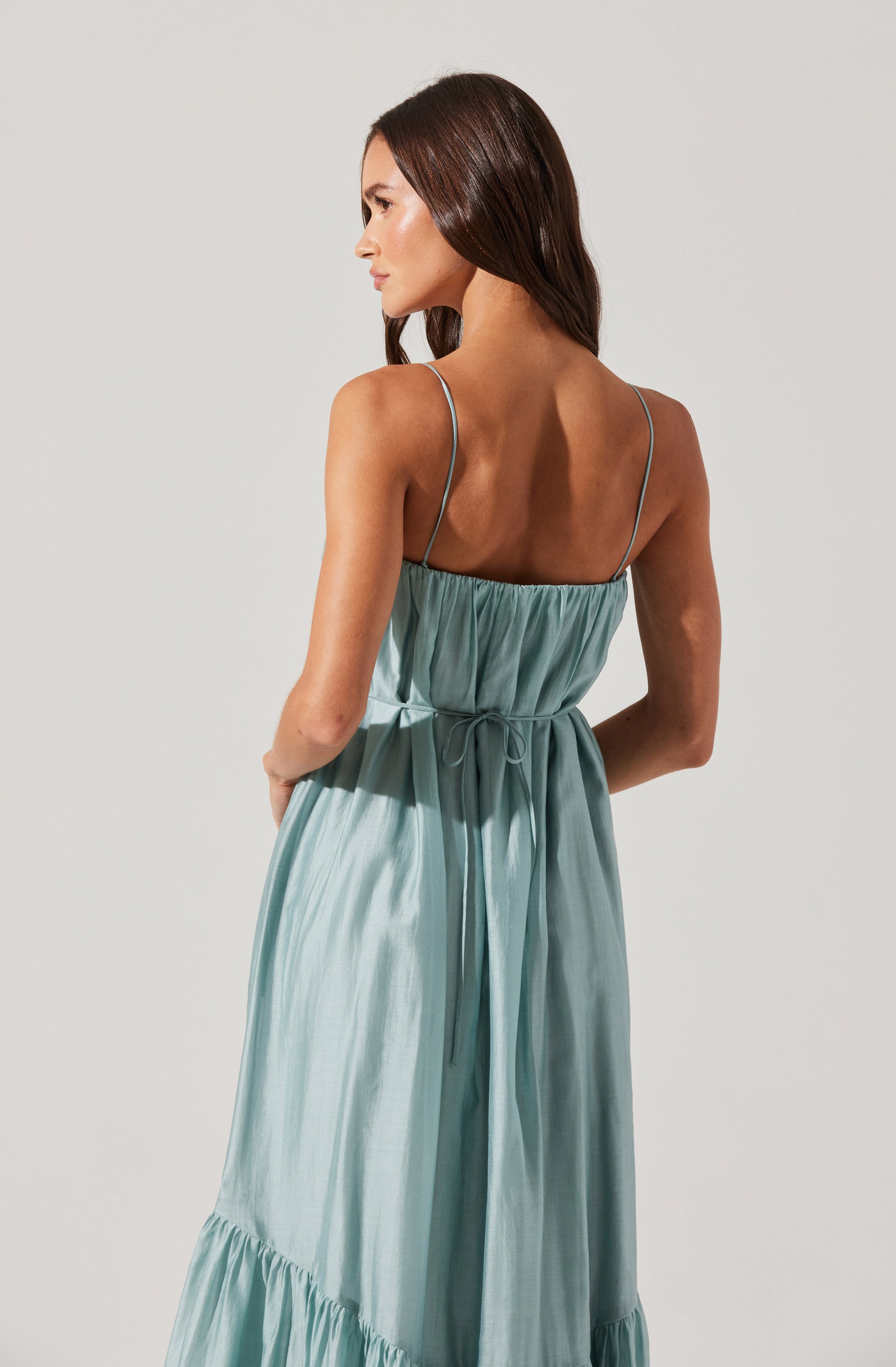 Elisha Tiered High-Low Maxi Dress