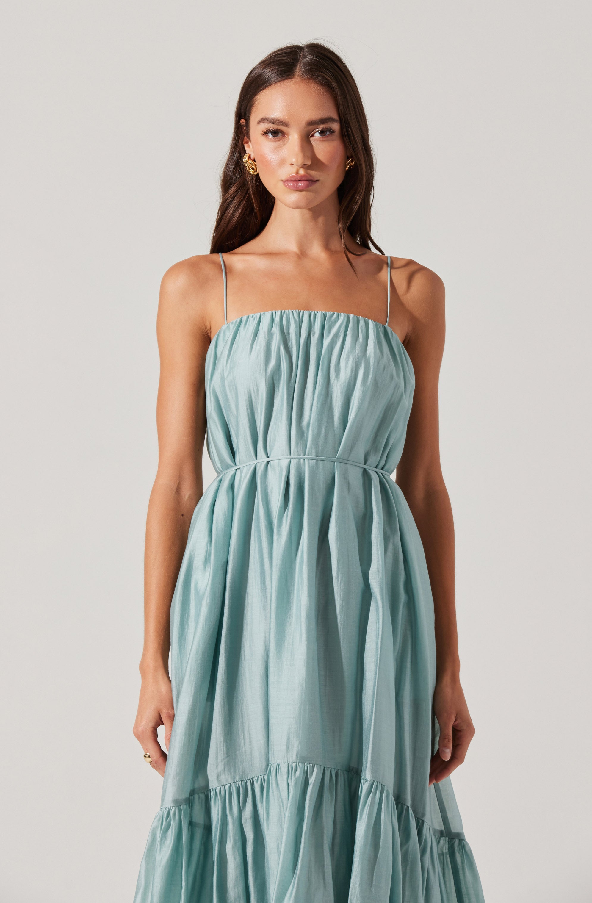 Elisha Tiered High-Low Maxi Dress