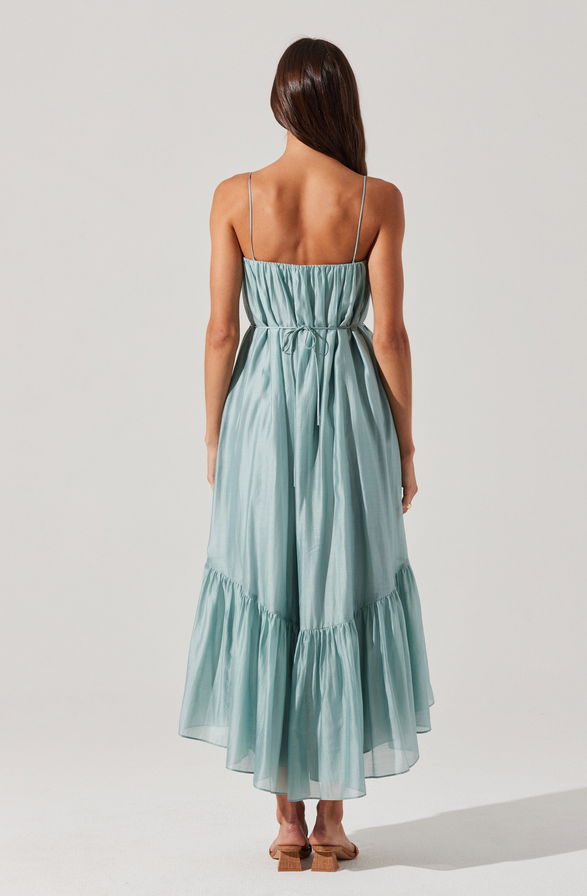 Elisha Tiered High-Low Maxi Dress