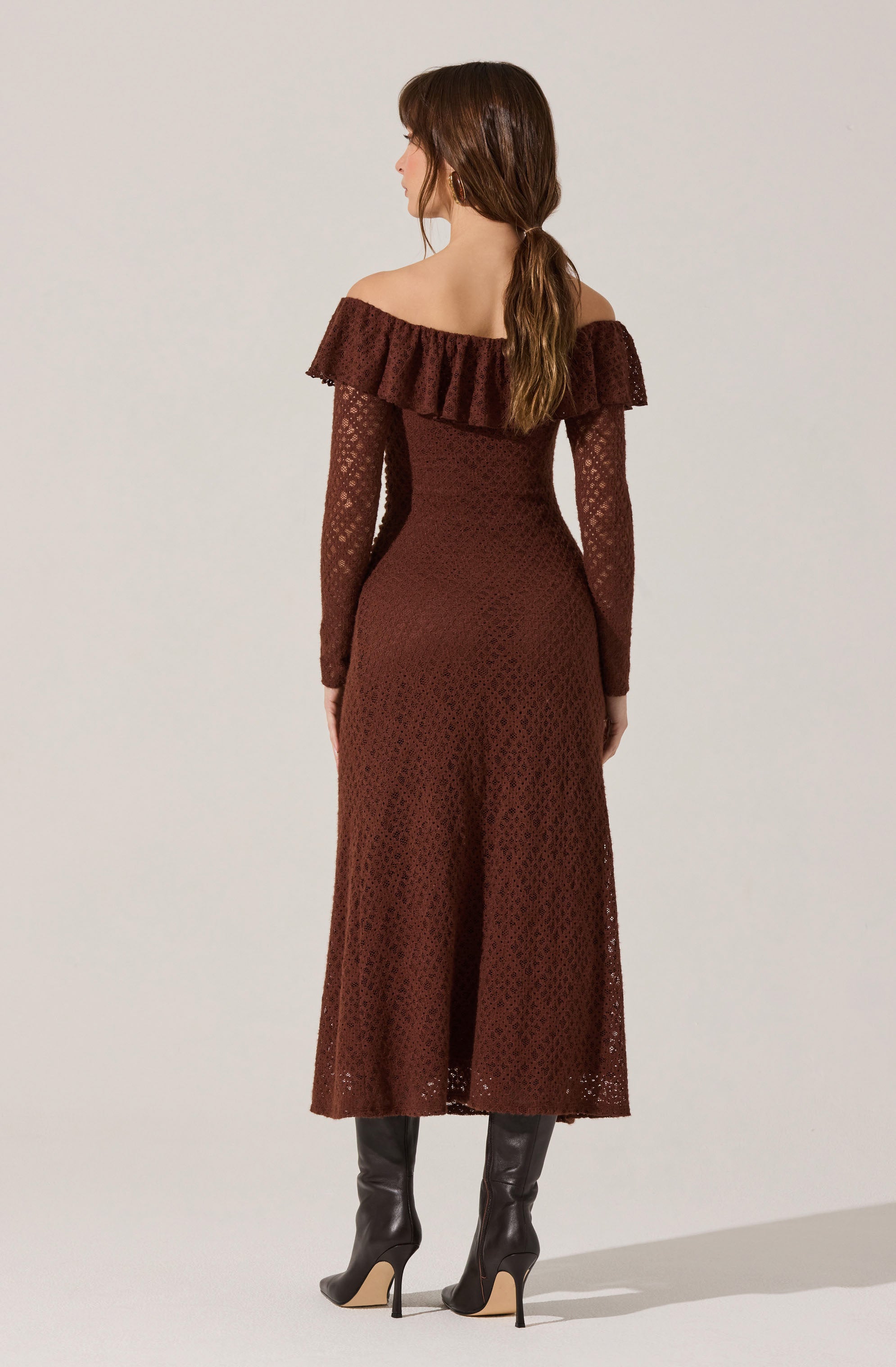 Dorian Ruffle Off Shoulder Dress