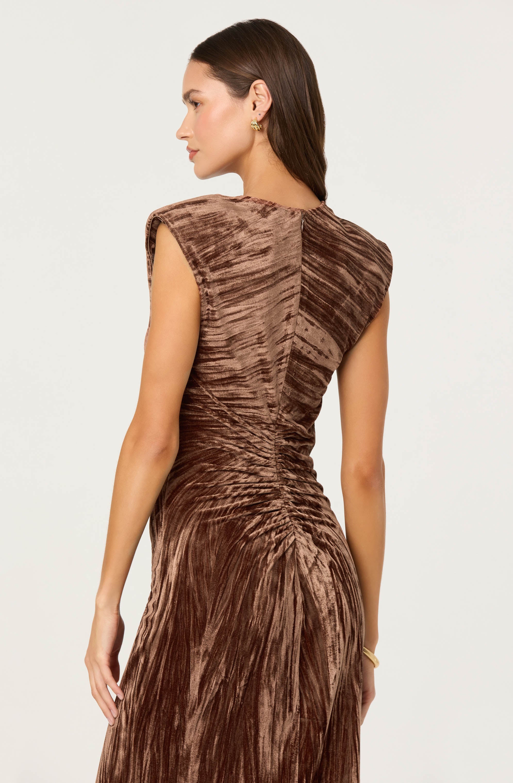 Daisha Crushed Velvet Midi Dress