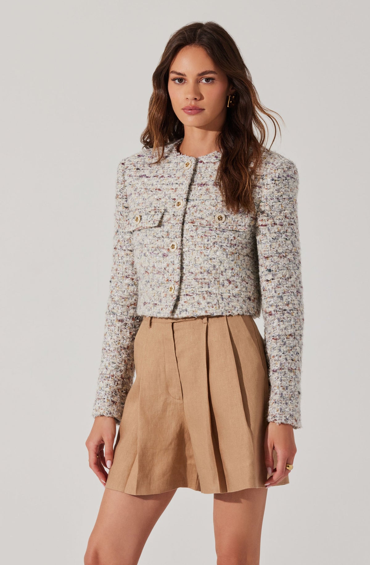 Covina Cropped Tweed Jacket