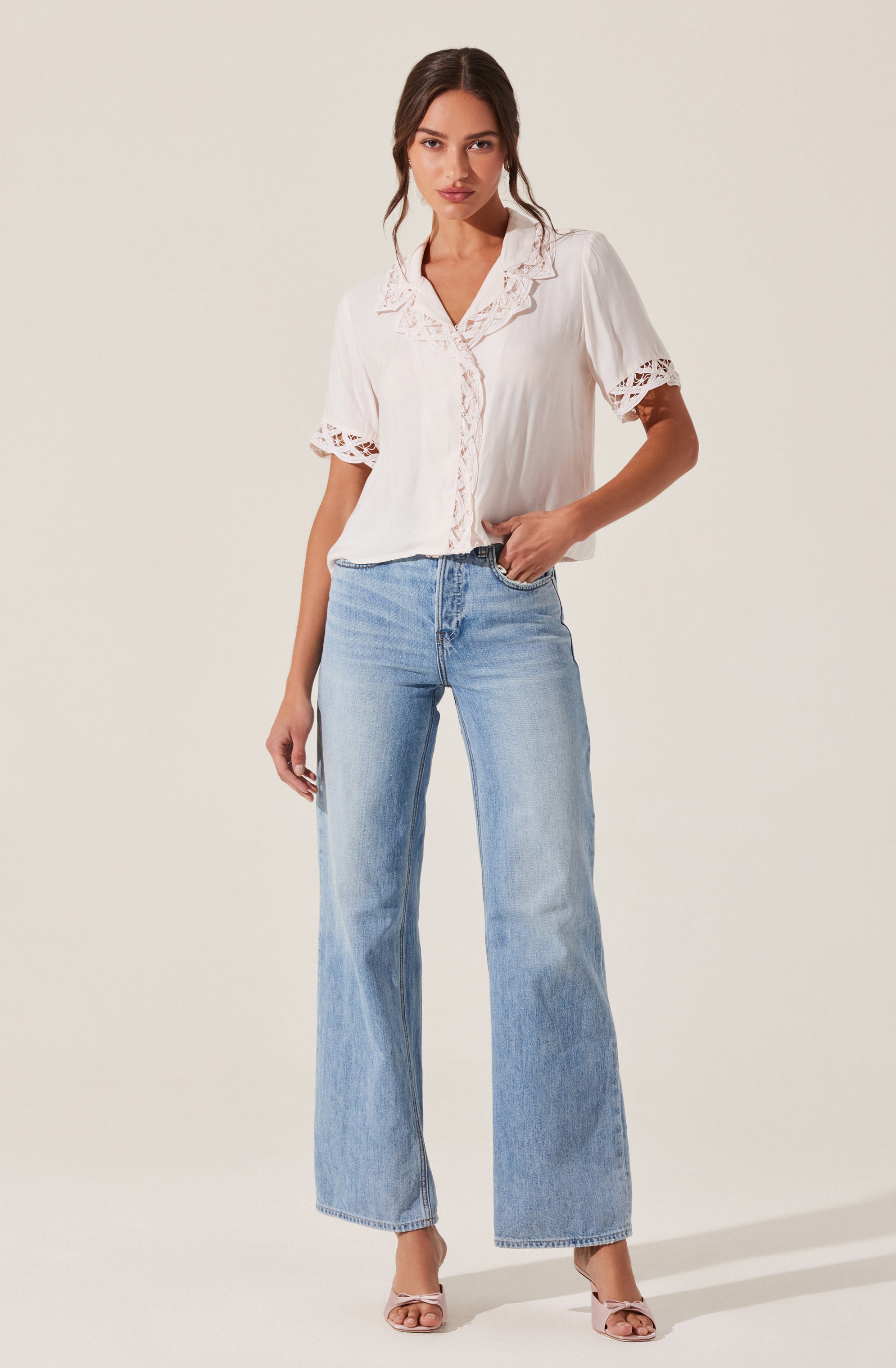 Elinda Lace Trim Top