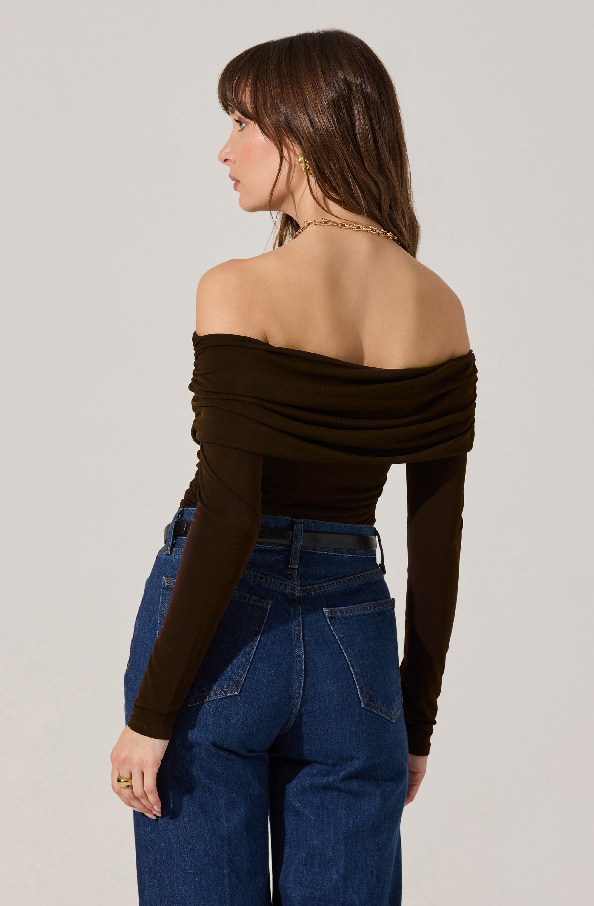 Datia Ruched Off Shoulder Top