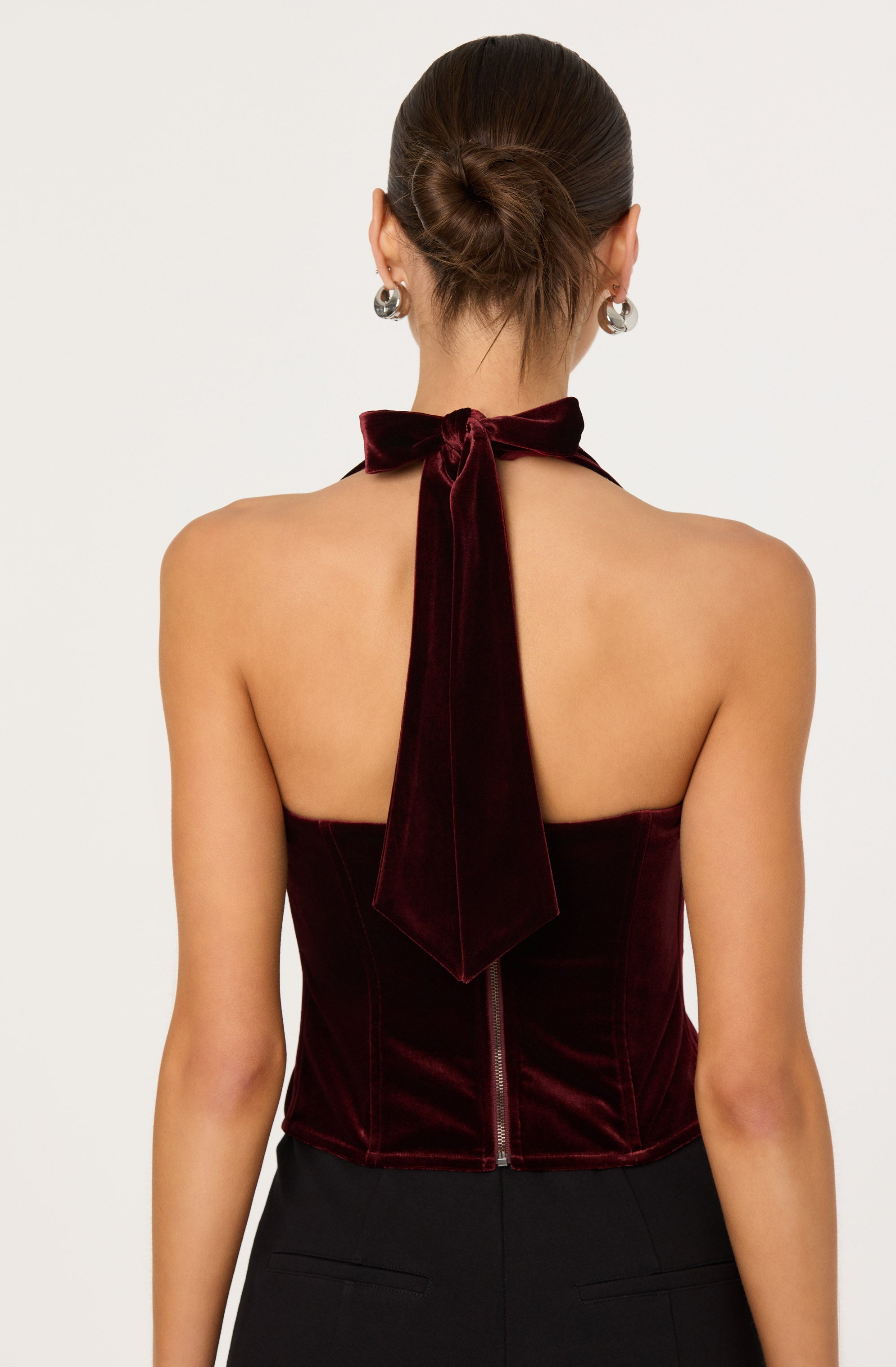 Jacy Velvet Corset Halter Top