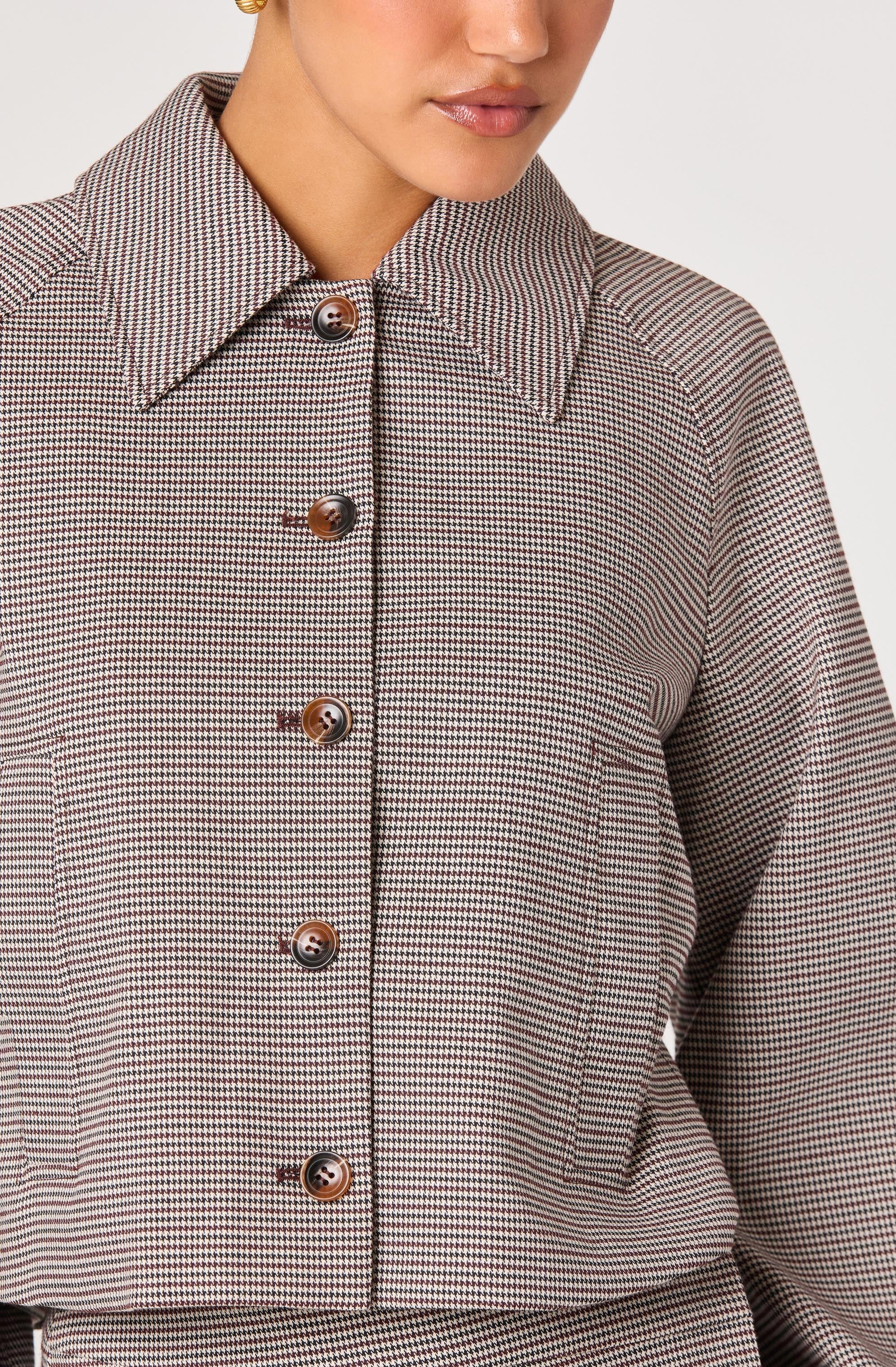 Cropped Tailored Balloon Sleeve Jacket