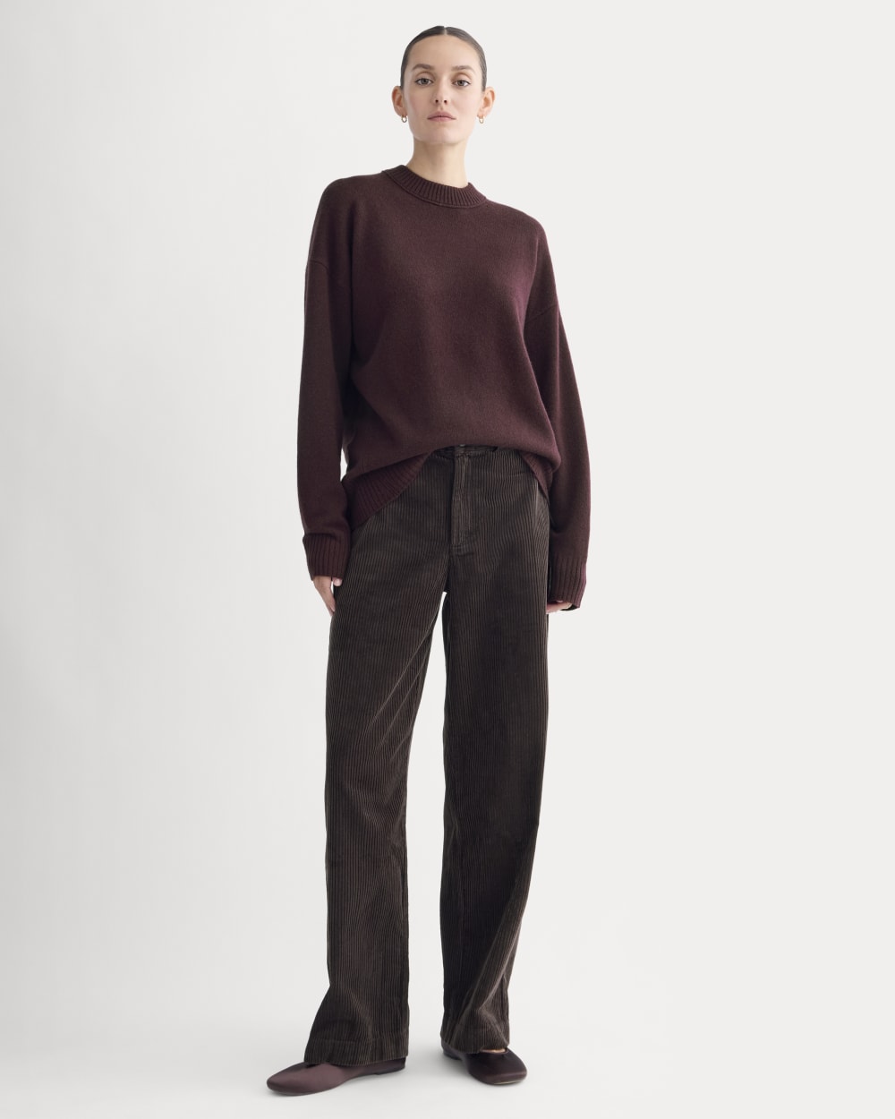 Cashmere Boyfriend Sweater | Wine